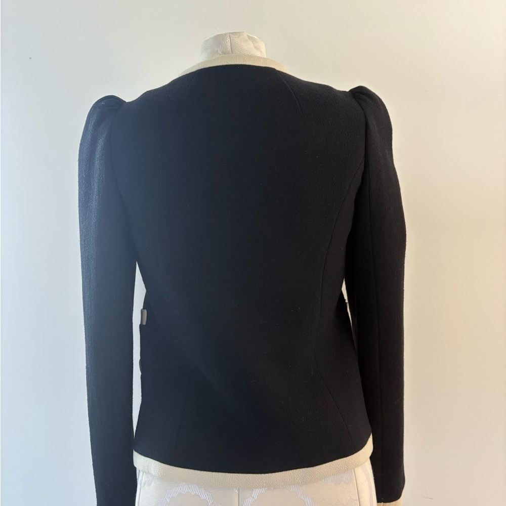 Milly New York Black and Cream Bow Blazer - Picture 5 of 6